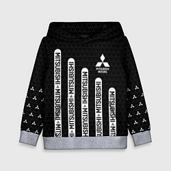 Толстовка-худи детская Mitsubishi - black and white, цвет: 3D-меланж