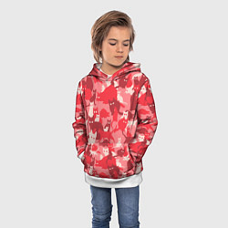 Толстовка-худи детская Розовый кошачий комуфляж, цвет: 3D-белый — фото 2