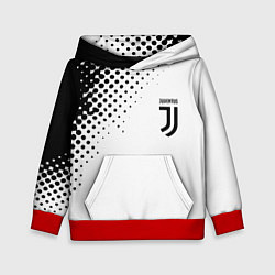 Толстовка-худи детская Juventus sport black geometry, цвет: 3D-красный