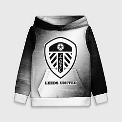 Толстовка-худи детская Leeds United sport на светлом фоне, цвет: 3D-белый