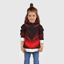 Толстовка-худи детская Geometry stripes line, цвет: 3D-белый — фото 2