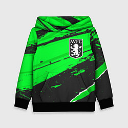 Толстовка-худи детская Aston Villa sport green, цвет: 3D-черный