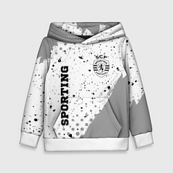 Толстовка-худи детская Sporting sport на светлом фоне вертикально, цвет: 3D-белый