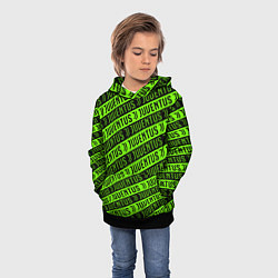 Толстовка-худи детская Juventus green pattern sport, цвет: 3D-черный — фото 2