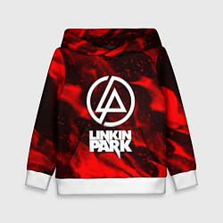 Толстовка-худи детская Linkin park красный огонь, цвет: 3D-белый