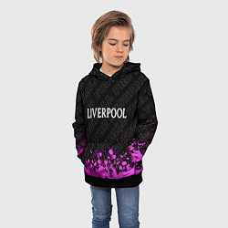 Толстовка-худи детская Liverpool pro football посередине, цвет: 3D-черный — фото 2