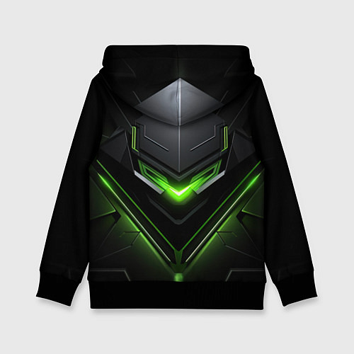 Детская толстовка Green and black abstract style / 3D-Черный – фото 2