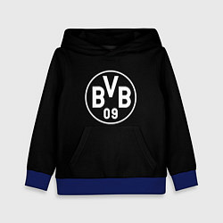 Толстовка-худи детская Borussia sport fc белое лого, цвет: 3D-синий