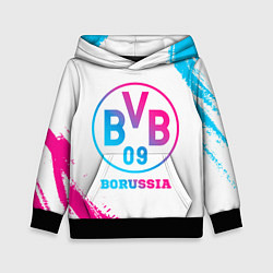 Толстовка-худи детская Borussia neon gradient style, цвет: 3D-черный