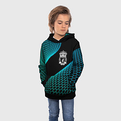 Толстовка-худи детская Liverpool football net, цвет: 3D-черный — фото 2