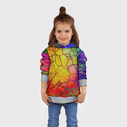 Толстовка-худи детская Bright abstraction, цвет: 3D-меланж — фото 2