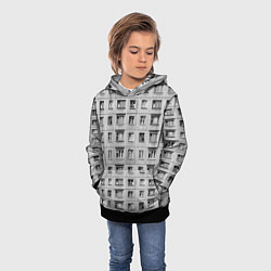 Толстовка-худи детская Эстетика хрущёвки, цвет: 3D-черный — фото 2