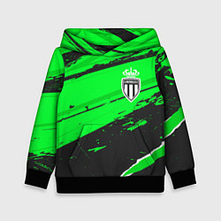 Толстовка-худи детская Monaco sport green, цвет: 3D-черный