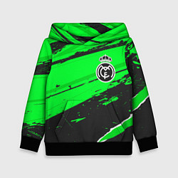 Толстовка-худи детская Real Madrid sport green, цвет: 3D-черный