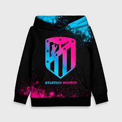 Толстовка-худи детская Atletico Madrid - neon gradient, цвет: 3D-черный