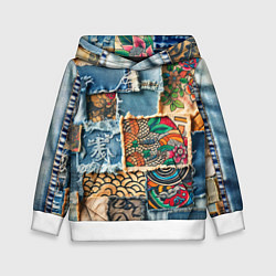 Детская толстовка Японские мотивы на дениме