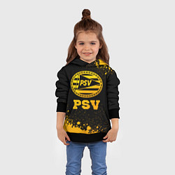 Толстовка-худи детская PSV - gold gradient, цвет: 3D-черный — фото 2