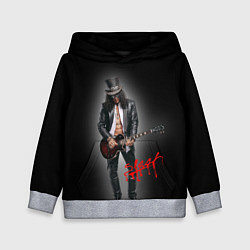 Толстовка-худи детская Слэш музыкант группы Guns N Roses, цвет: 3D-меланж
