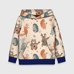 Детская толстовка Животные с инструментами