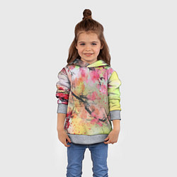 Толстовка-худи детская Japan sakura, цвет: 3D-меланж — фото 2