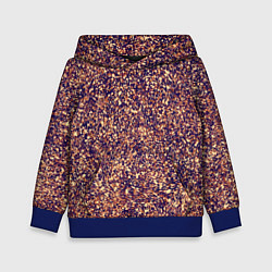 Толстовка-худи детская Драгоценный фиолетово-медный абстракция, цвет: 3D-синий