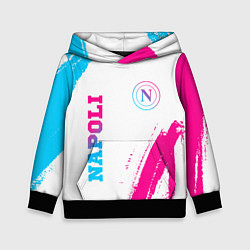 Толстовка-худи детская Napoli neon gradient style вертикально, цвет: 3D-черный