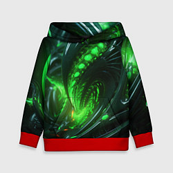 Детская толстовка Кислотная зеленая яркая неоновая абстракция