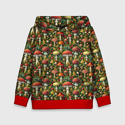 Детская толстовка Дикие грибы лесные мухоморы