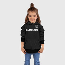 Толстовка-худи детская Barcelona sport на темном фоне посередине, цвет: 3D-черный — фото 2