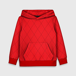 Толстовка-худи детская Алый арлекин, цвет: 3D-красный