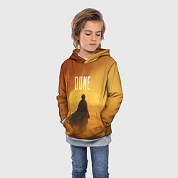 Толстовка-худи детская Дюна - пустыня, цвет: 3D-меланж — фото 2