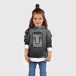 Толстовка-худи детская Tank, цвет: 3D-белый — фото 2