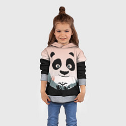 Толстовка-худи детская Силуэт кунг фу панда, цвет: 3D-меланж — фото 2