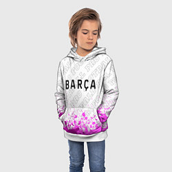 Толстовка-худи детская Barcelona pro football посередине, цвет: 3D-белый — фото 2