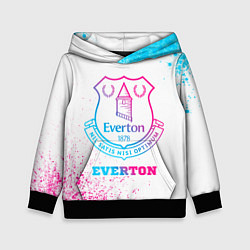Толстовка-худи детская Everton neon gradient style, цвет: 3D-черный