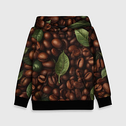 Детская толстовка Кофейные зёрна с листьями