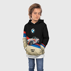 Толстовка-худи детская Немецкий родстер BMW Z3, цвет: 3D-белый — фото 2