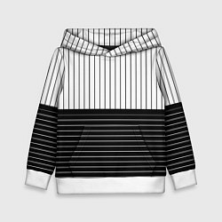 Детская толстовка Полосатый чёрно-белый