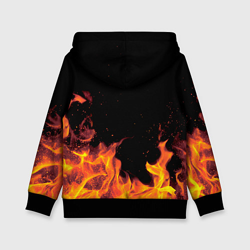 Детская толстовка Варя - имя в огне / 3D-Черный – фото 2