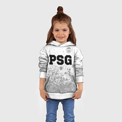 Толстовка-худи детская PSG sport на светлом фоне посередине, цвет: 3D-белый — фото 2