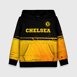 Толстовка-худи детская Chelsea - gold gradient посередине, цвет: 3D-черный