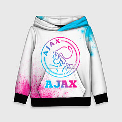 Толстовка-худи детская Ajax neon gradient style, цвет: 3D-черный