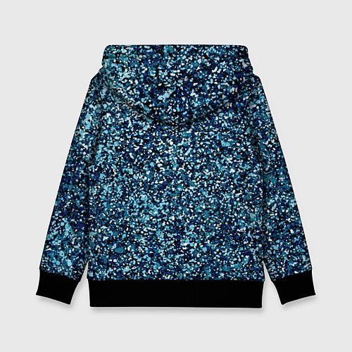 Детская толстовка Синий пёстрый текстурированный / 3D-Черный – фото 2