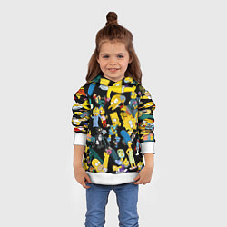 Толстовка-худи детская Персонажи Симпсонов, цвет: 3D-белый — фото 2