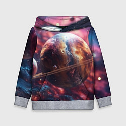 Детская толстовка Объемный космос и планеты