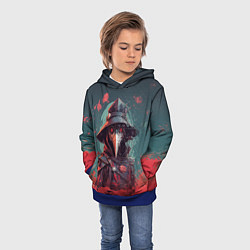 Толстовка-худи детская Чумной технодоктор, цвет: 3D-синий — фото 2