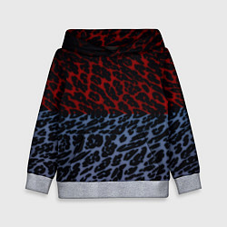 Толстовка-худи детская Леопардовый стиль текстура, цвет: 3D-меланж