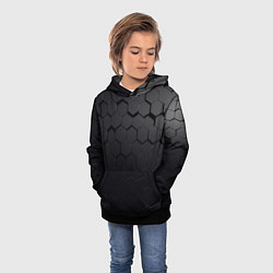 Толстовка-худи детская Камуфляж черных плит, цвет: 3D-черный — фото 2