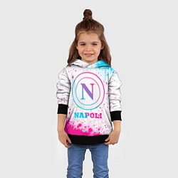 Толстовка-худи детская Napoli neon gradient style, цвет: 3D-черный — фото 2