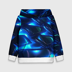 Детская толстовка Синие абстрактные неоновые плиты